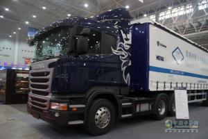武漢商用車展 斯堪尼亞現(xiàn)場演示大型實物高效物流運輸
