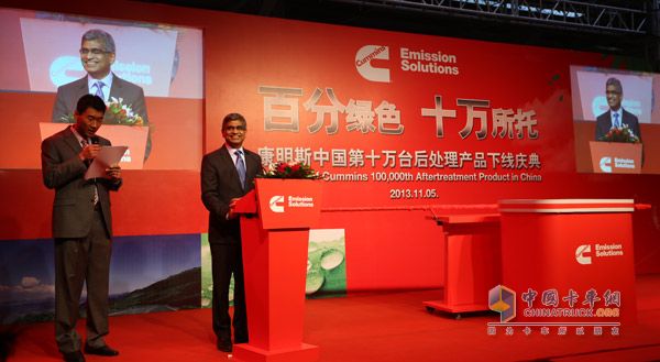 康明斯公司副總裁、康明斯排放處理系統(tǒng)全球總經(jīng)理Srikanth Padmanabhan