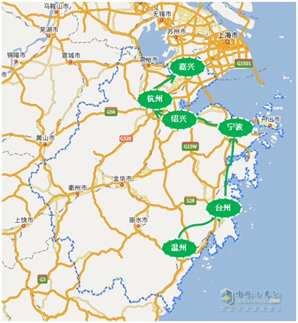 浙江區(qū)域活動路線