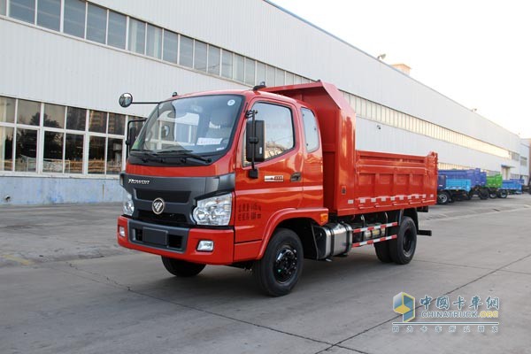 福田瑞沃 揚(yáng)柴110馬力 輕型工程型工程車(chē) 紅色側(cè)面照