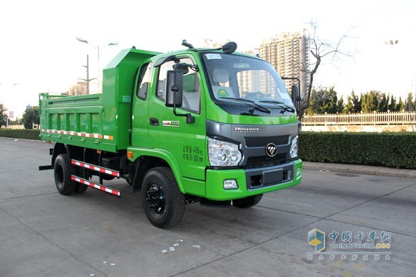 福田瑞沃 揚(yáng)柴110馬力 輕型工程型工程車(chē) 綠色側(cè)面照