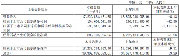 主要會(huì)計(jì)數(shù)據(jù)