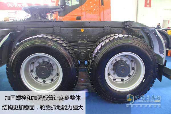 加固螺栓、板簧和輪胎