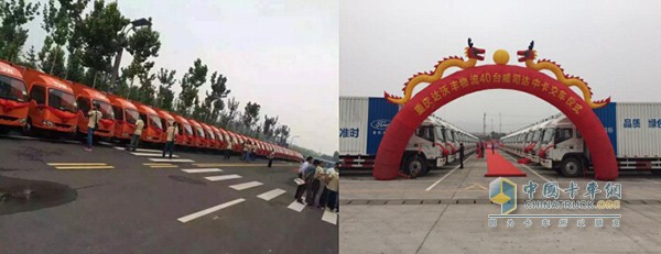 胎大王批量采購(gòu)康鈴、達(dá)沃豐物流批量采購(gòu)帥鈴中卡