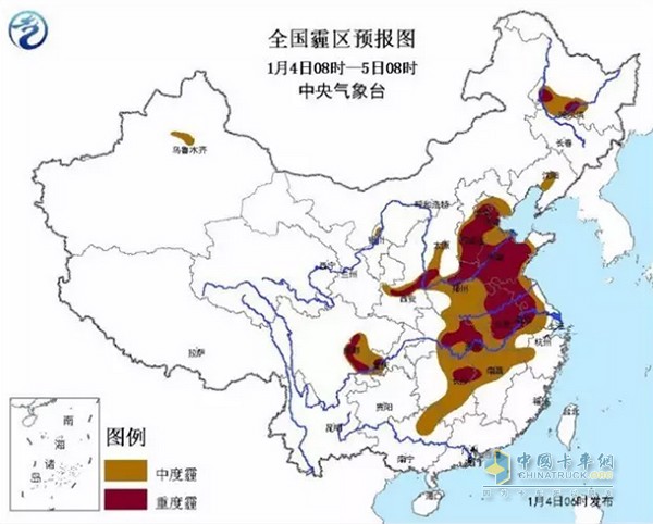 霧霾區(qū)域預(yù)報(bào)圖