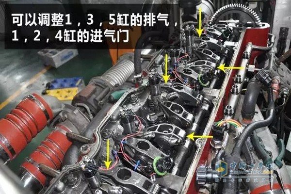 可以調(diào)整1、3、5缸的排氣，1、2、4缸的進(jìn)氣門