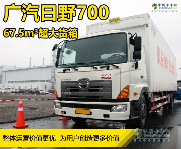 67.5m3貨箱 廣汽日野700廂車帶用戶受益更多