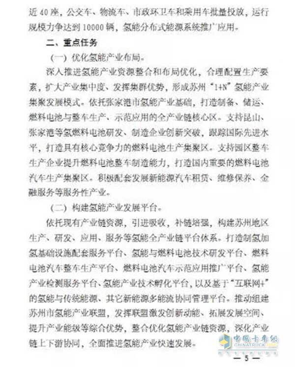 蘇州推出氫能發(fā)展規(guī)劃