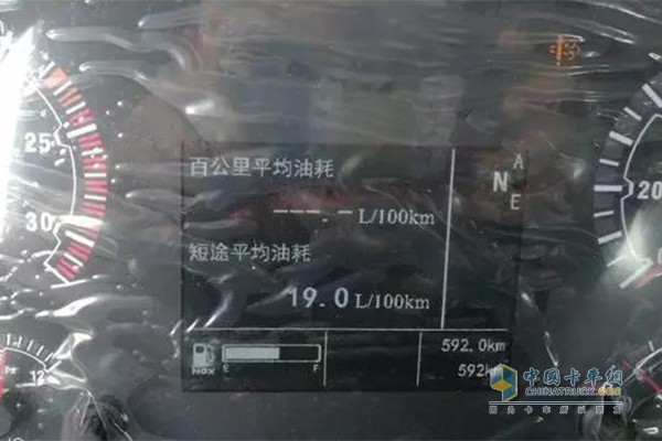 從山東濟南開到河南漯河，汕德卡車頭百公里油耗僅19升