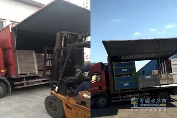 NGD廂式車，左側單飛翼，右側雙開門