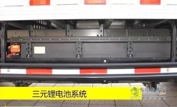 福田時代M3純電動物流車采用三元鋰電池