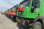 助力祖國(guó)西北建設(shè) 上汽紅巖法規(guī)版自卸車批量交付新疆用戶