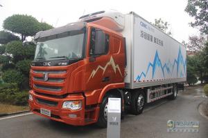 中集聯(lián)合 U+車(chē)型 6X2 350馬力國(guó)六冷藏車(chē)