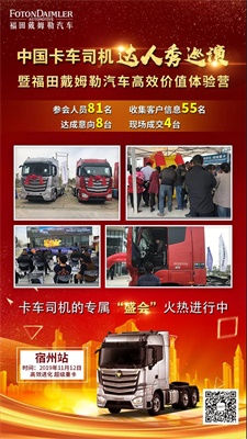 中國卡車司機(jī)達(dá)人秀巡演暨福田戴姆勒汽車高效價值體驗營
