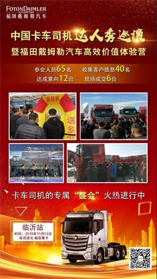 中國卡車司機(jī)達(dá)人秀巡演暨福田戴姆勒汽車高效價值體驗營