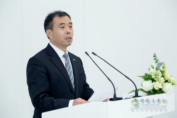 北汽集團總經(jīng)理、福田汽車董事長張夕勇發(fā)表講話