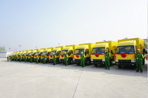 為了“美好生活”攜手而來(lái)  60輛慶鈴100P廂車開(kāi)進(jìn)虎哥環(huán)境