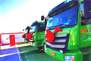 歐曼渣土車智能環(huán)保 安全高效，成為阿里北京總部建設(shè)助力者