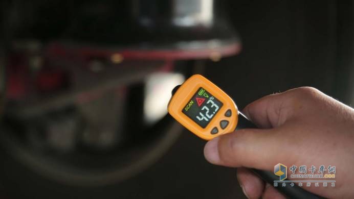 40公里長下坡后，乘龍H7剎車盤測試溫度42.3℃
