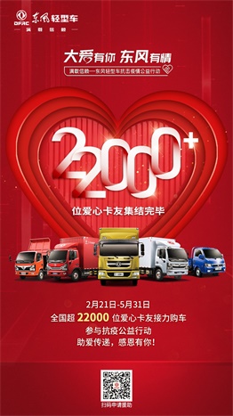 東風(fēng)輕型車(chē)舉辦了 “大愛(ài)有你，東風(fēng)有情”公益活動(dòng)