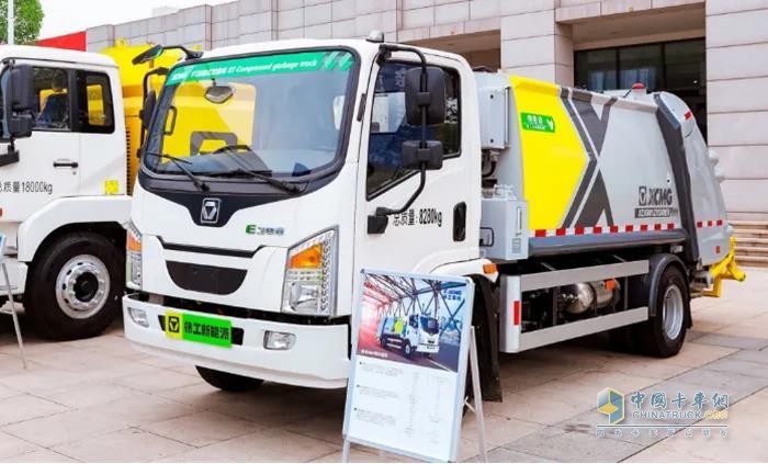 徐工純電動8噸壓縮車搭載110.37度電