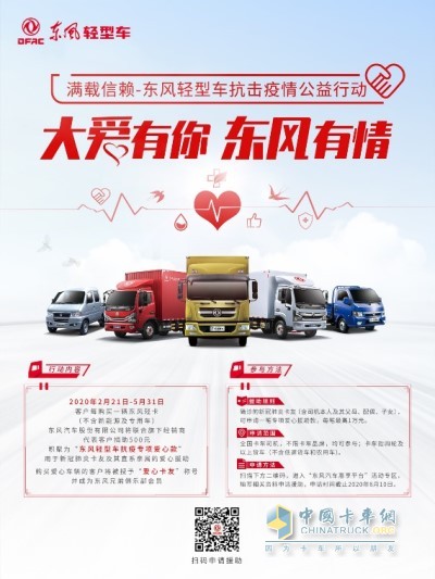 “大愛有你 東風(fēng)有情”東風(fēng)輕型車抗疫公益行動