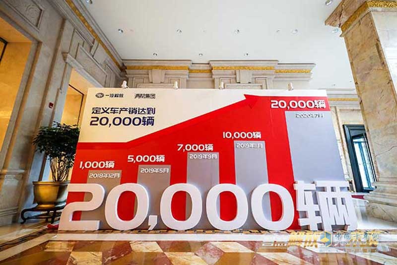 定義車產(chǎn)銷20000輛！一汽解放青汽發(fā)布優(yōu)享貨源深化未來(lái)