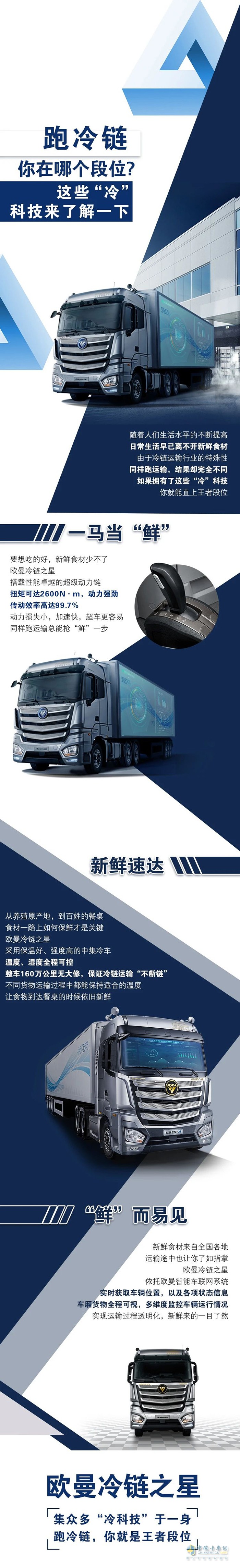 歐曼超級(jí)重卡：跑冷鏈，你在哪個(gè)段位?