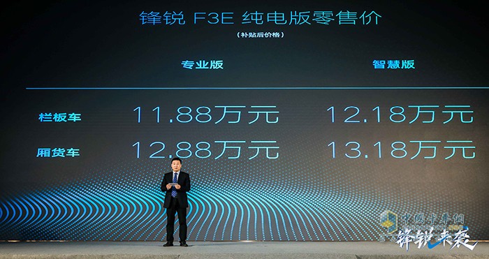 鋒銳小卡F3E純電版零售價