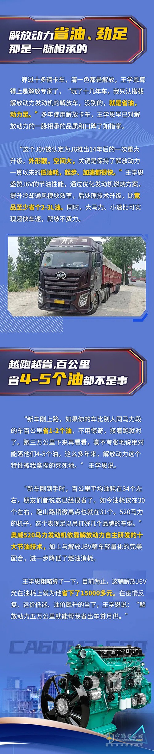 解放動力 解放J6V 老司機