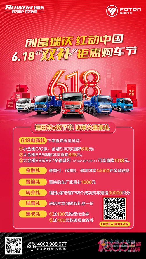 福田瑞沃工程車(chē) 618 雙補(bǔ)鉅惠購(gòu)車(chē)節(jié)