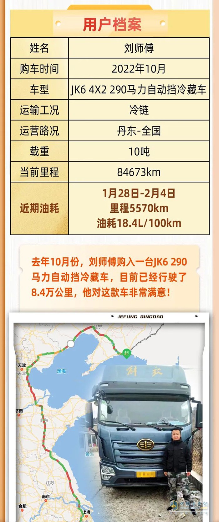 用戶心聲：JK6 290馬力載貨車，買得值！