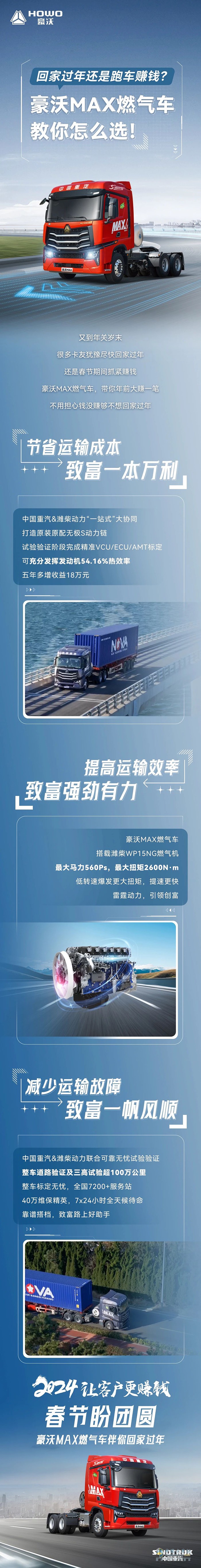 回家過(guò)年還是跑車(chē)賺錢(qián)？豪沃MAX燃?xì)廛?chē)教你怎么選