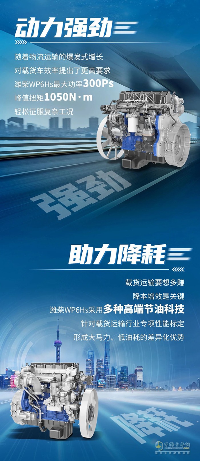 燃擎芯生濰柴WP6Hs超級動力，賦能載貨未來！