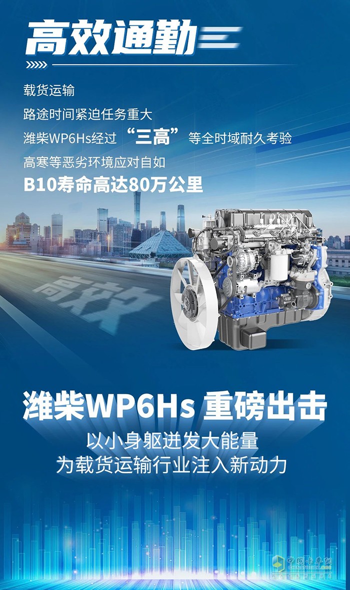 燃擎芯生濰柴WP6Hs超級動力，賦能載貨未來！