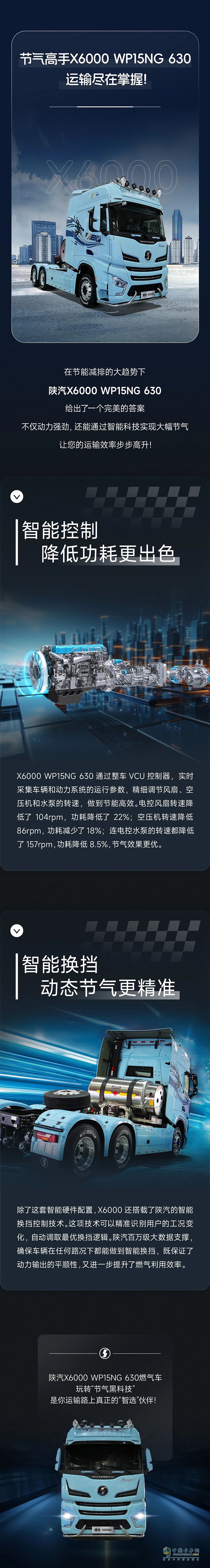 陜汽：節(jié)氣高手X6000 WP15NG 630，運(yùn)輸盡在掌握！