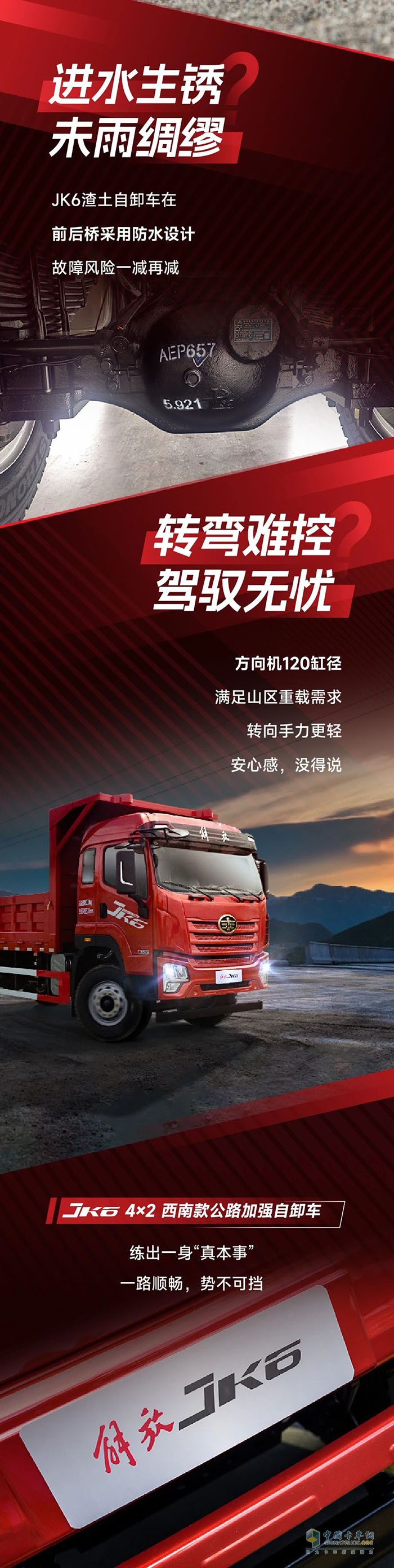 解放JK6自卸車顯身手，障礙掃平不用愁