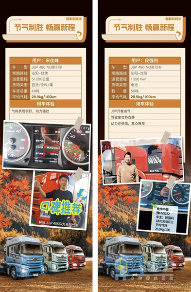 節(jié)氣致勝，贏領新程-用戶熱評解放J6P NG牽引車