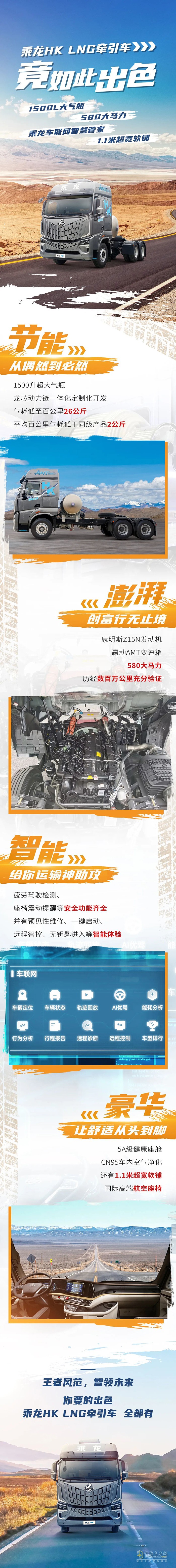 大氣瓶大馬力！乘龍HK LNG牽引車竟如此出色？