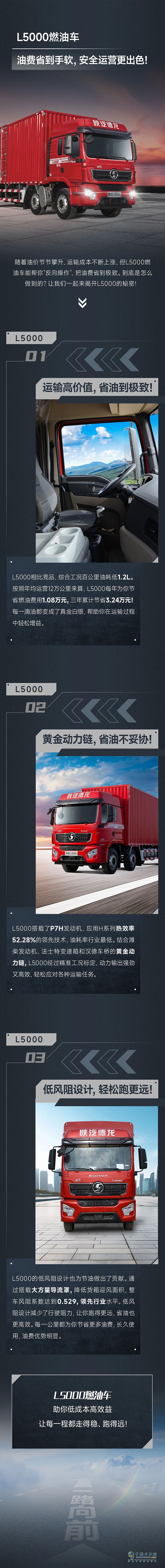 陜汽德龍L5000燃油車，油費(fèi)省到手軟，安全運(yùn)營更出色！