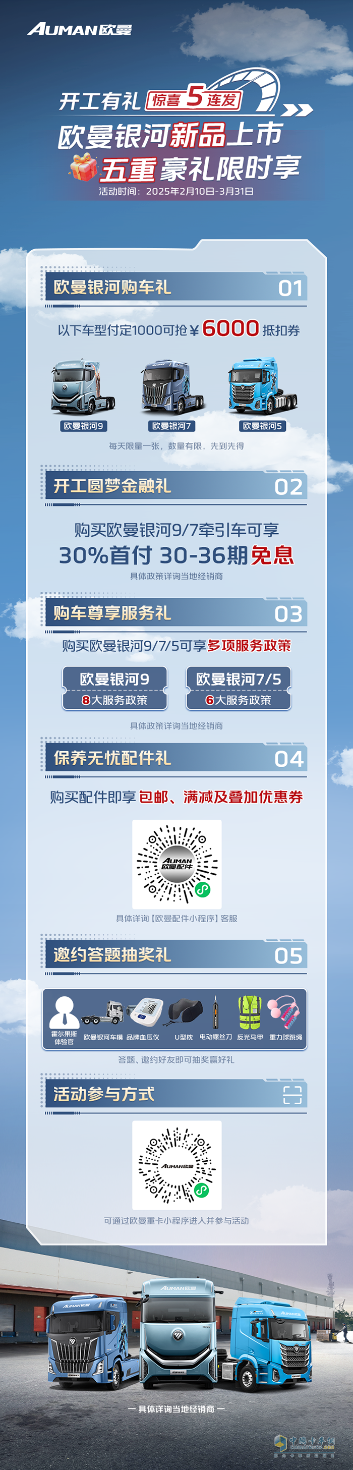 福田戴姆勒歐曼銀河新品上市五重豪禮限時搶！