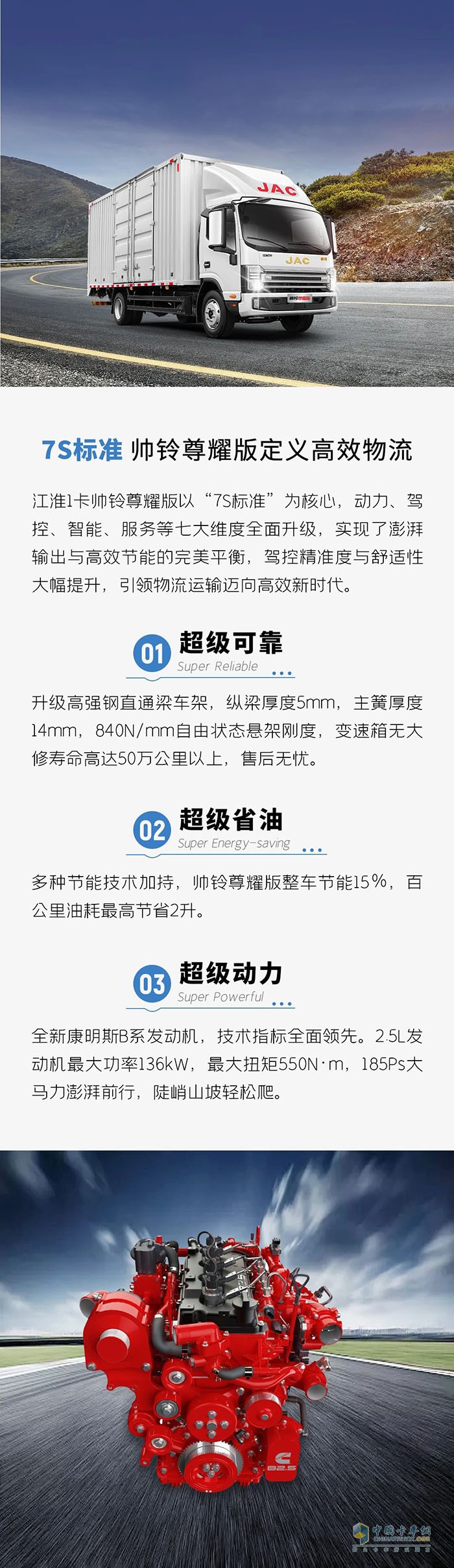 江淮帥鈴尊耀版2月26日全國上市，7S標(biāo)準(zhǔn)引領(lǐng)物流高效化