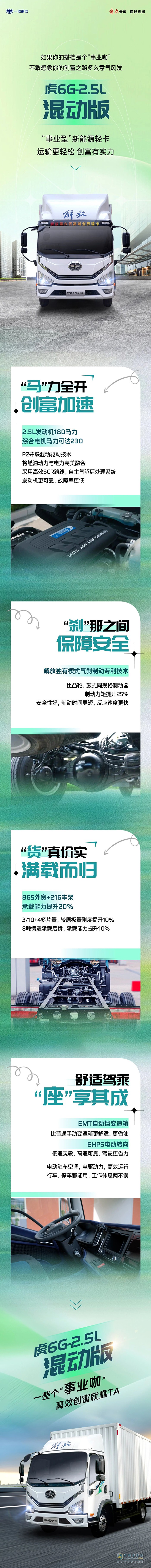 　“事業(yè)咖”！解放輕卡虎6G-2.5L混動(dòng)版，創(chuàng)富路上意氣風(fēng)發(fā)！