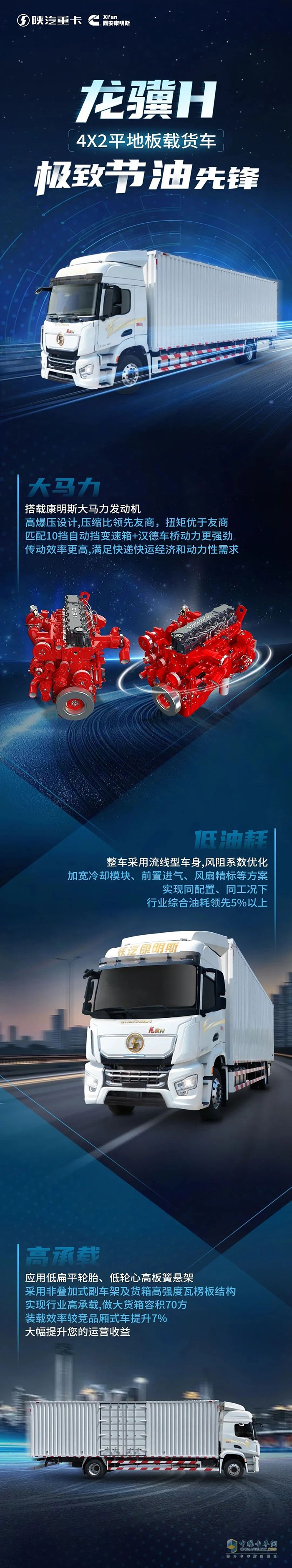 快遞快運節(jié)油高手，陜汽龍驥H大單橋越跑賺越多！