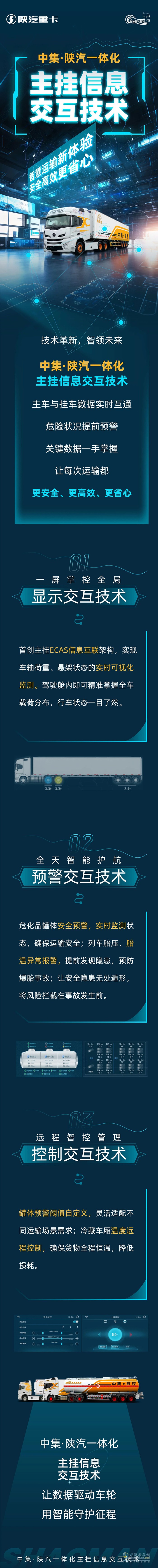 中集·陜汽一體化主掛信息交互技術(shù)，智慧運(yùn)輸新體驗(yàn)，安全高效更省心！