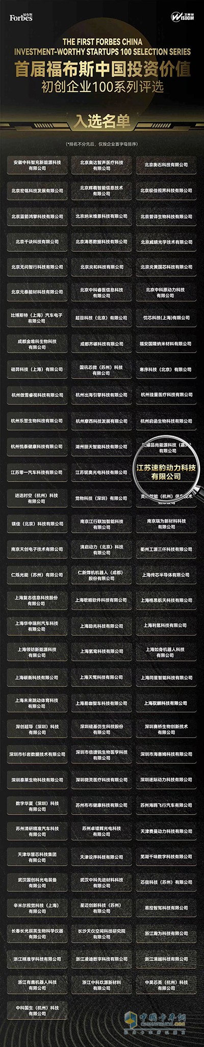 速豹榮膺“福布斯中國投資價值初創(chuàng)企業(yè)”