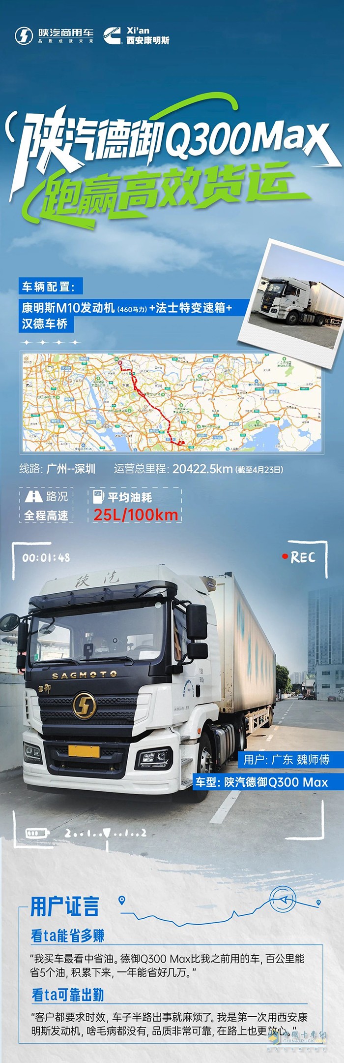 省油多賺不趴窩，暢行穩(wěn)盈必入陜汽德御Q300 Max