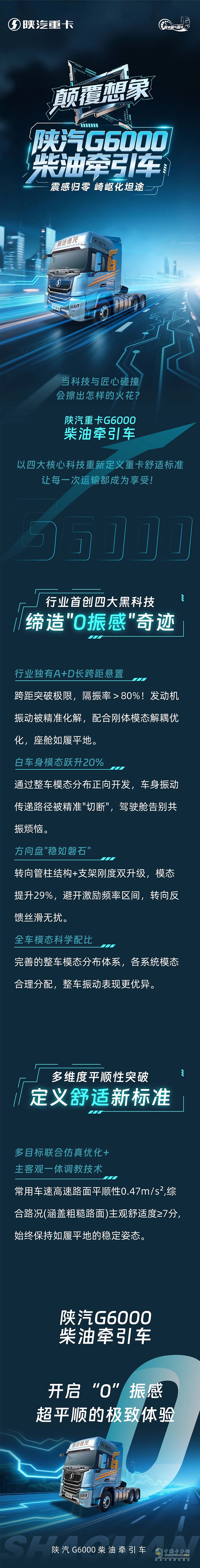 顛覆想象！陜汽G6000柴油牽引車，震感歸零，崎嶇化坦途!