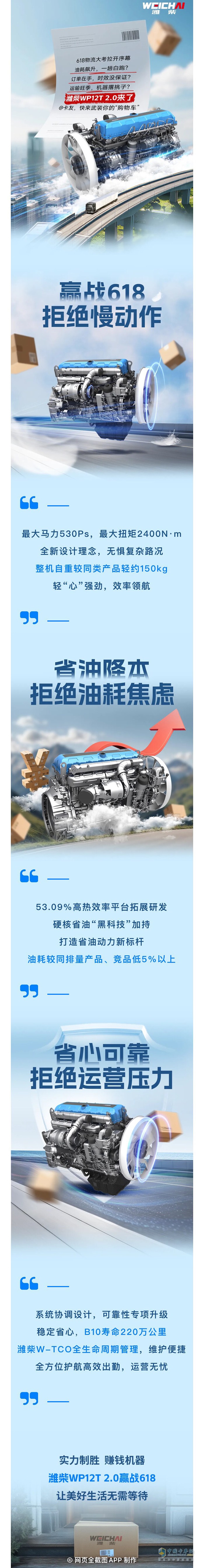快遞“心”動(dòng)力，濰柴WP12T 2.0助力卡友“穩(wěn)贏”618！