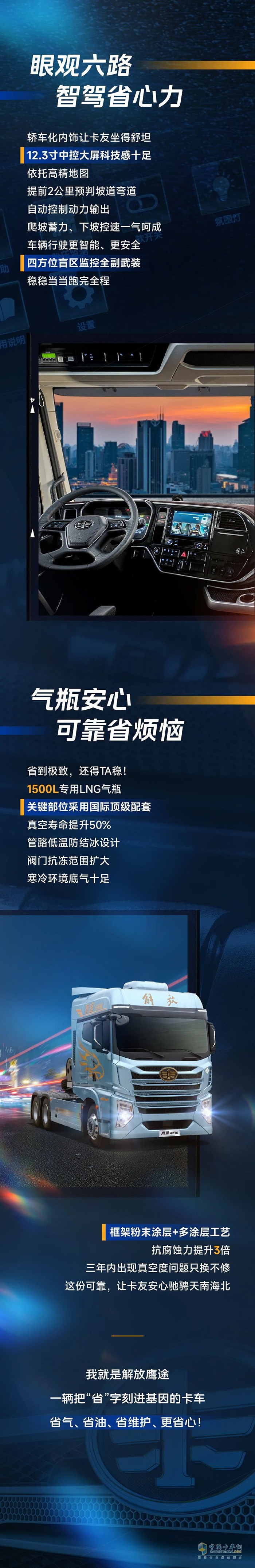 我是解放鷹途，一輛省到極致的卡車……